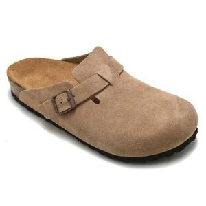 Birkenstock Women’s Beige New Suede Slip-On Loafers
